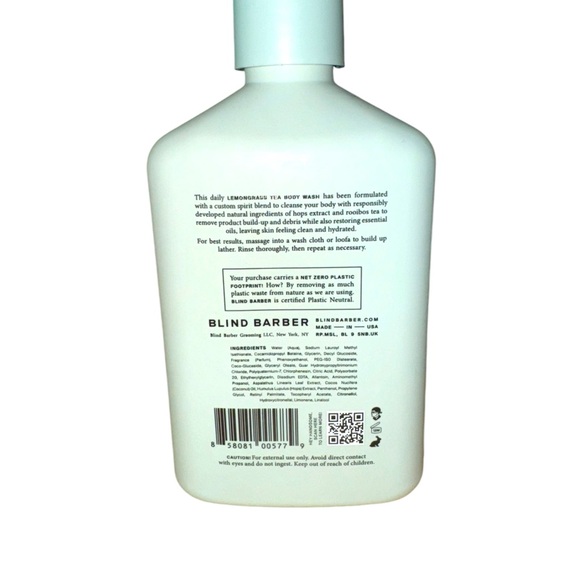 Blind Barber Lemongrass Tea Body Wash 12 oz - Picture 2 of 2